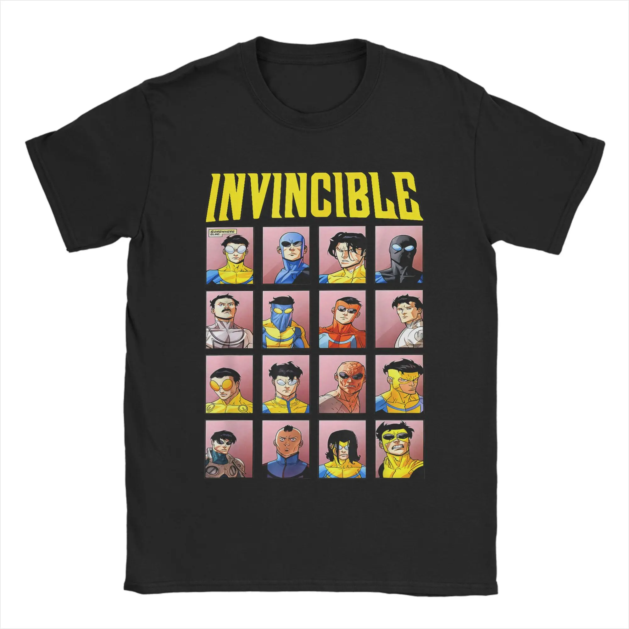 

Invincible Variants Anime Men T Shirt Mark Grayson Superhero Novelty Tees Short Sleeve O Neck T-Shirts Cotton Gift Merch