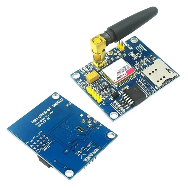 AT82-SIM800C Development Board With Glue Stick Antenna GPRS Module Support For GSM Bluetooth Audio Interface Message Transmissio