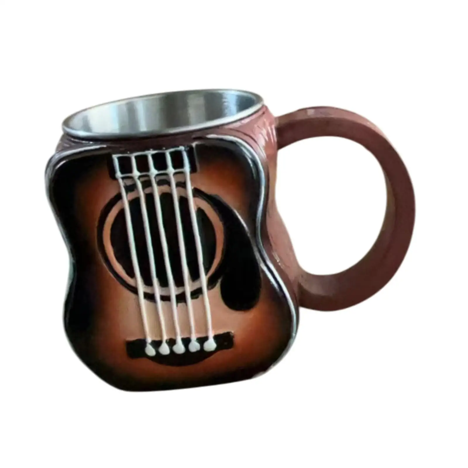 Music Mug 200ml Resin Coffee Cup Artistic Musical Instrument Theme Novelty Mug for Musicians Dining Room Gift