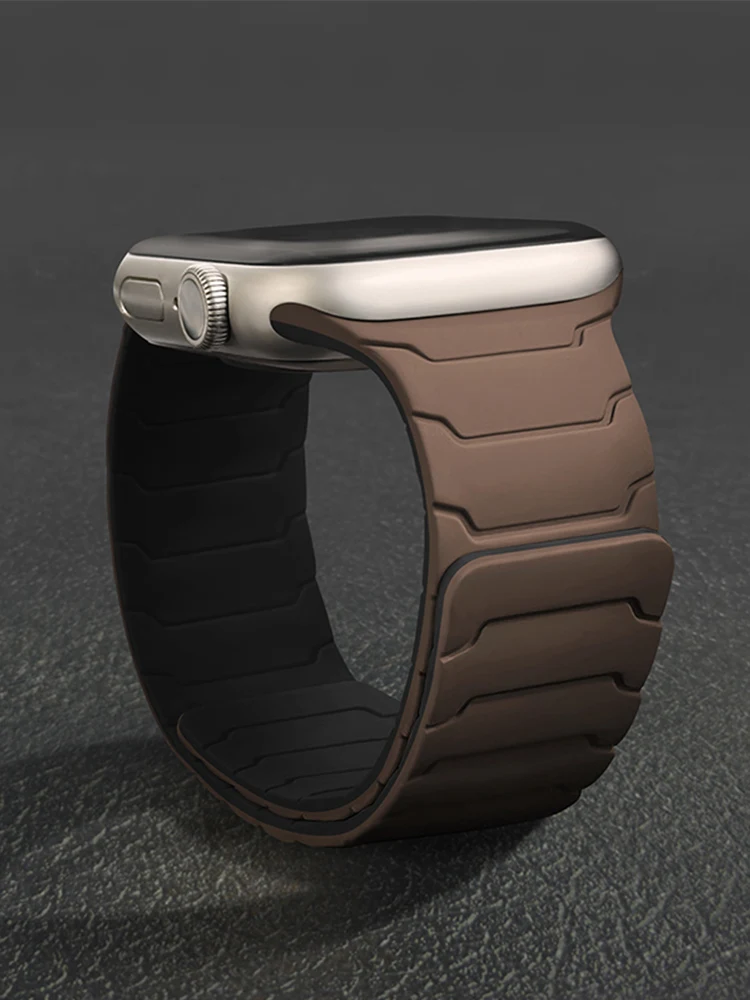 Magnetyczny pasek do Apple Watch Band Ultra 2 3 49mm 44mm 40mm 41mm 46mm 42mm 45mm 38 Silikonowa bransoletka IWatch Series 11 9 8 SE 10 — 2