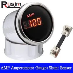 HD 52MM AMP Amperemeter Gauge 100A With Shunt Sensor Waterproof Digital Ammeter AMP Current Meter For Marine Car Motorcycle