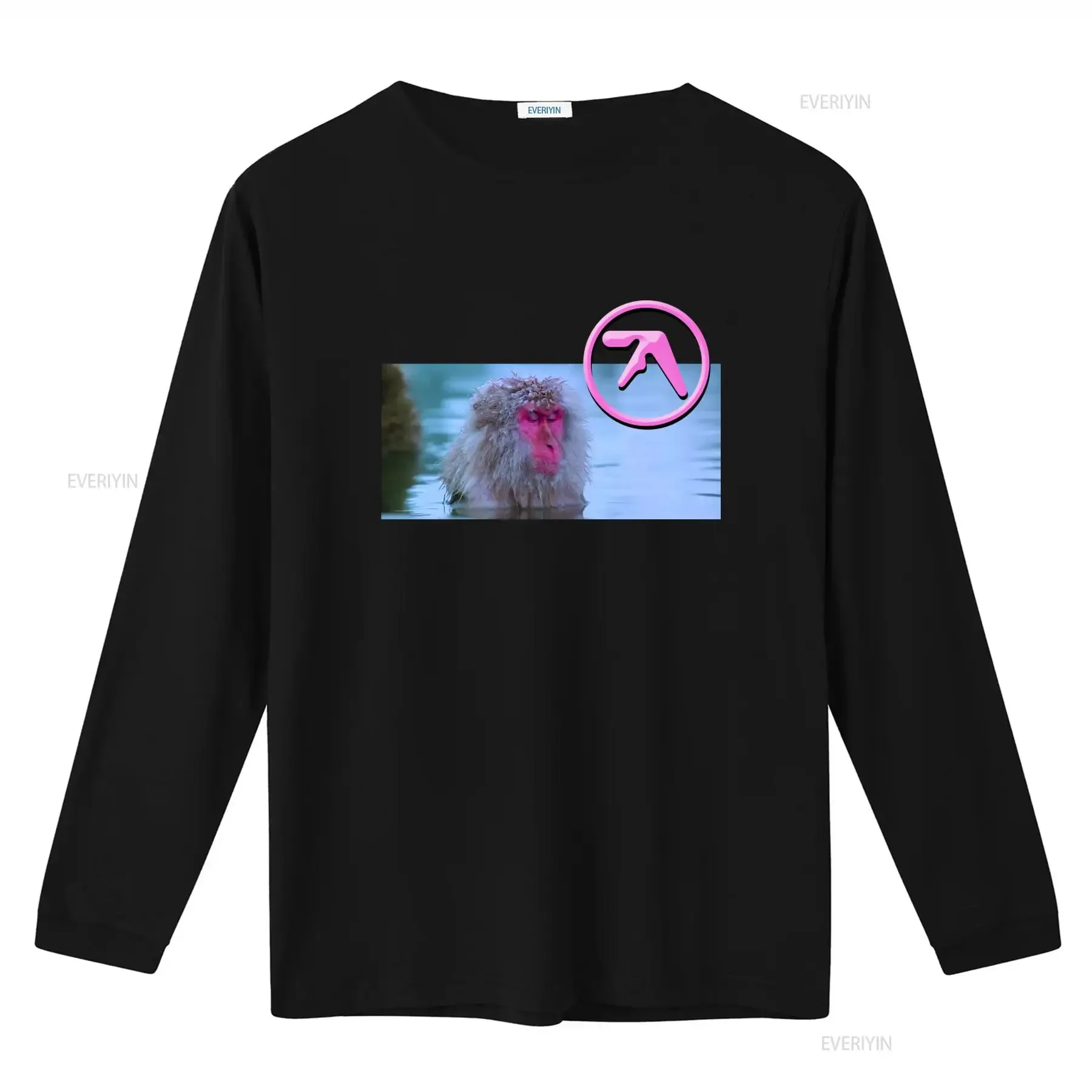 Snow Monkey Aphex Twin T Shirt 2000s Band IDM 100 Cotton  vintage Washed Versatile Stretched streetwear homme Unisex