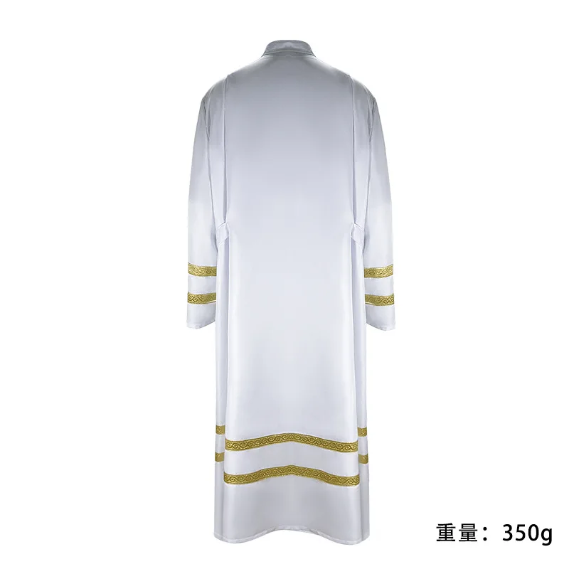 Middle East Arab Christian Catholic Priests Cospaly Clergy Robes Priest Saints Halloween White Clothing Robes Costume