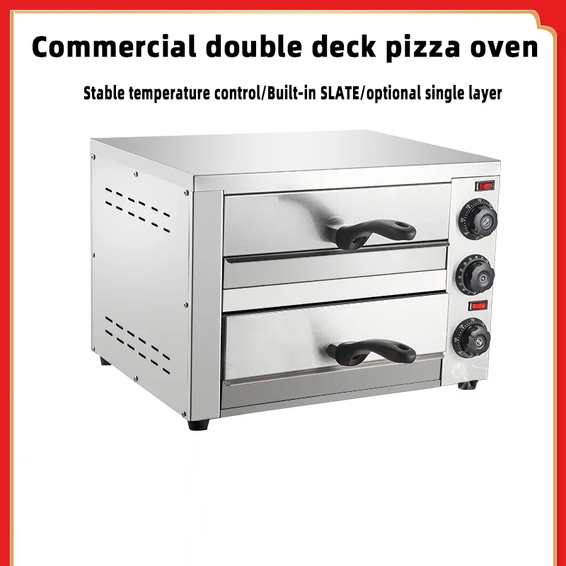 

A Commercial Single Layer 14-inch Pizza Oven 2400W Electric Pizza Oven Stainless Steel Pizza Toaster
