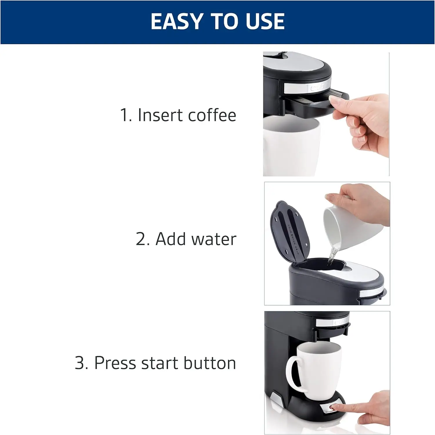ماكينة صنع القهوة ذات الخدمة الواحدة، تحضير 10 أونصة من القهوة أو الماء الساخن، وعبوات قهوة مشوية داكنة عادية سعة 84 قيراط