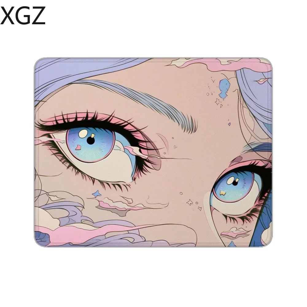 Cute Beautiful Girl Eyes Painting Pattern Anime Mouse Pad Computer Accessories Laptop Desk Pad Suitable for Office Games