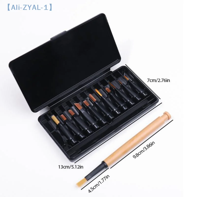 【ZYAL-1】12Pcs/Set Disposable Nail Polish Brush Pen Can Replacement Head Brush Nail Brush Liquid Applicators Phototherapy