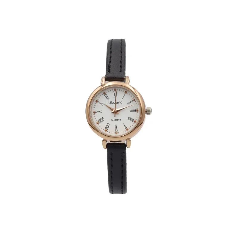 Jam tangan kuarsa wanita sastra mewah Vintage jam tangan elegan wanita tali kulit kecil tipis coklat jam tangan wanita Relogio Feminino