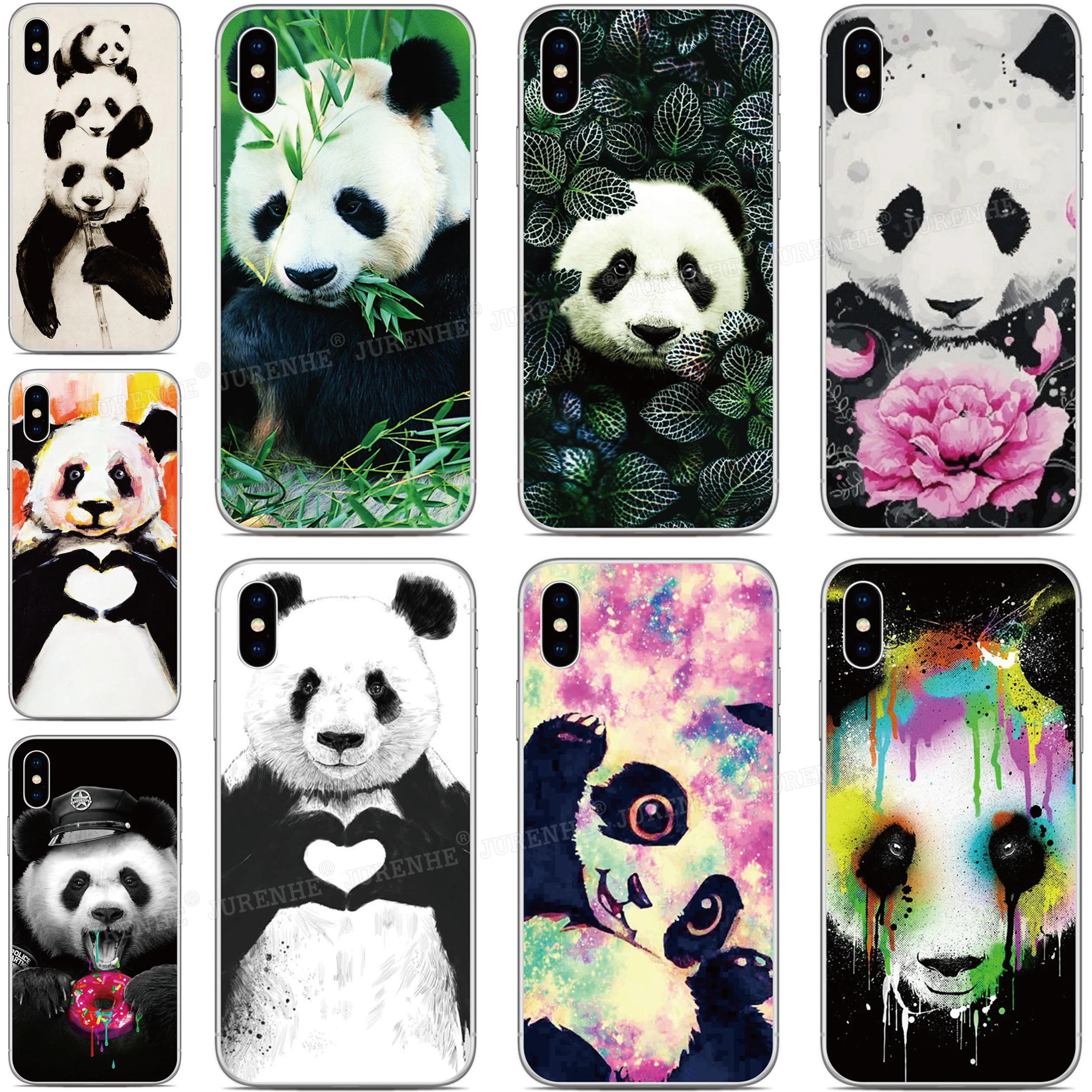 Panda Back Cover For Sony Xperia 1 5 10 II III IV V 2023 XZ5 XZ4 XZ3 XZ2 XA2 Plus XA3 Ultra L4 L3 L2 E5 Z5 Phone Case