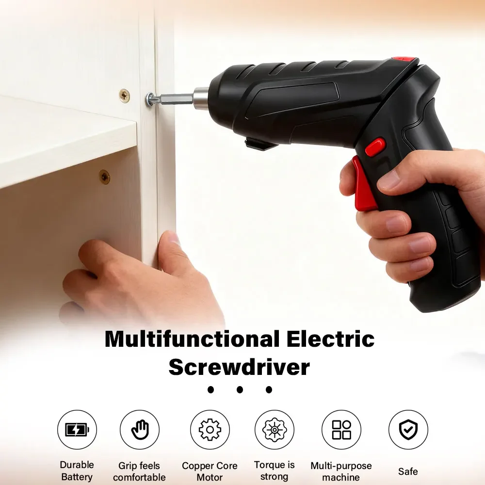 

Electric screw driver Mini Household Electric Drill Rotated Cordless Screwdriver Power Tools Household Maintenance Repair