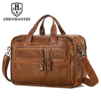 Brand New Cowhide Leather Messenger Bag Men Genuine Leather Handbag Male Travel Pad Shoulder Bag for Men Office Briefcase Totes