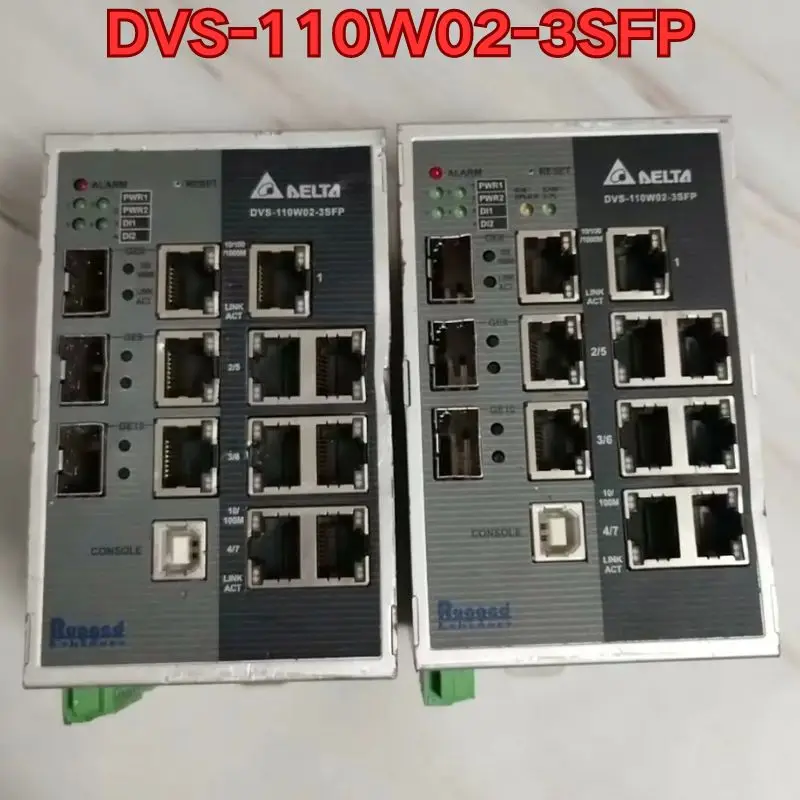 Second-hand disassembled industrial network management switch DVS-110W02-3SFP functions normally