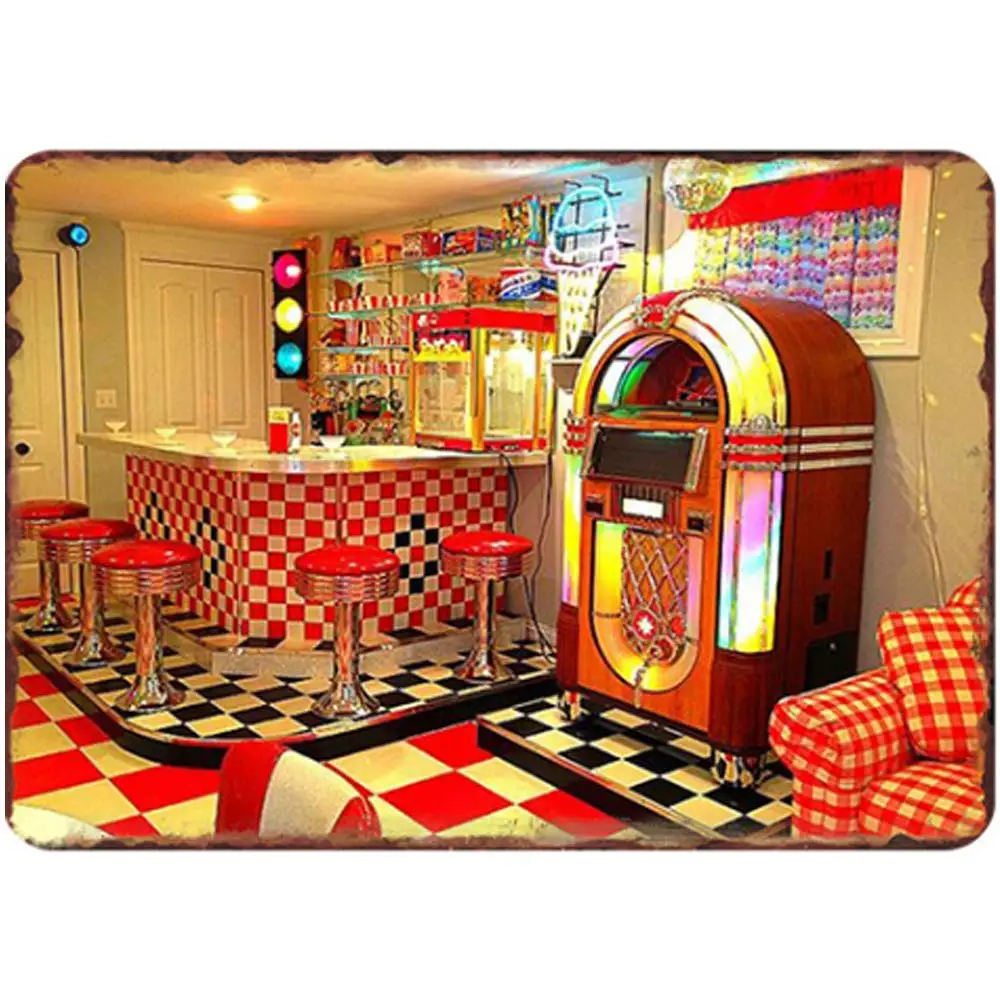 

Retro Design Tin Metal Signs Wall Art | Thick Tinplate Print Poster Wall Decoration for Bar