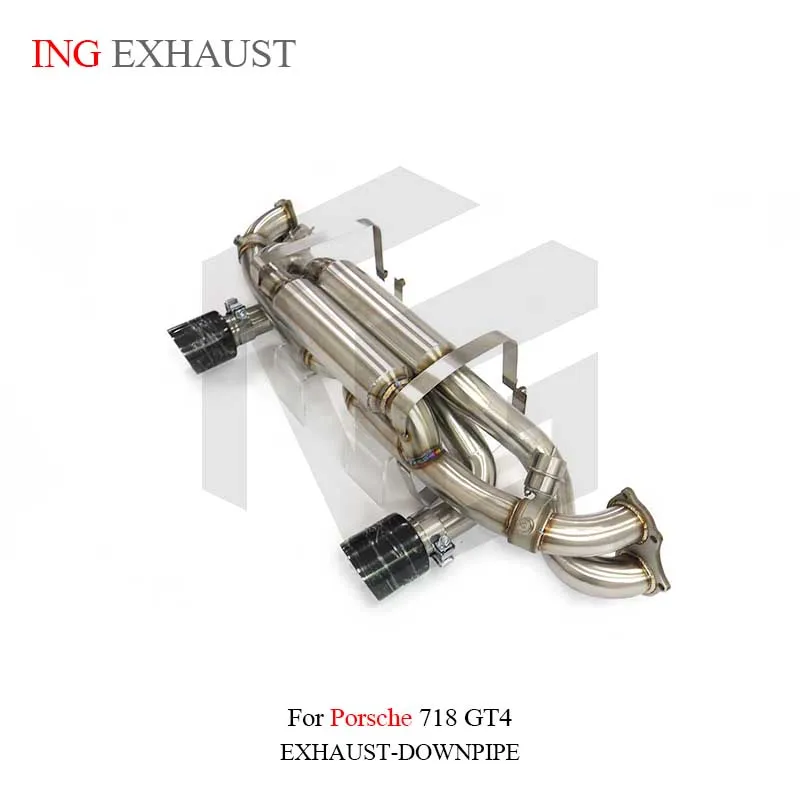 ING Valve Exhaust SS304 Catback for Porsche 718 GT4 GTS 4.0L Spide Race Auto With Bracket Muffler Performance Engine System