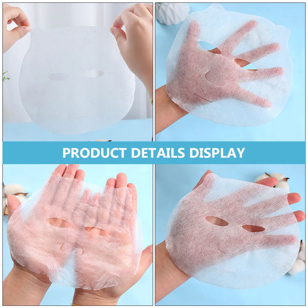 

100pcs Baby Mask Paper 15 5X14 cm Kids Face Masks Spa Disposable Facial Masks Non woven Fabric Skin Care Sheets