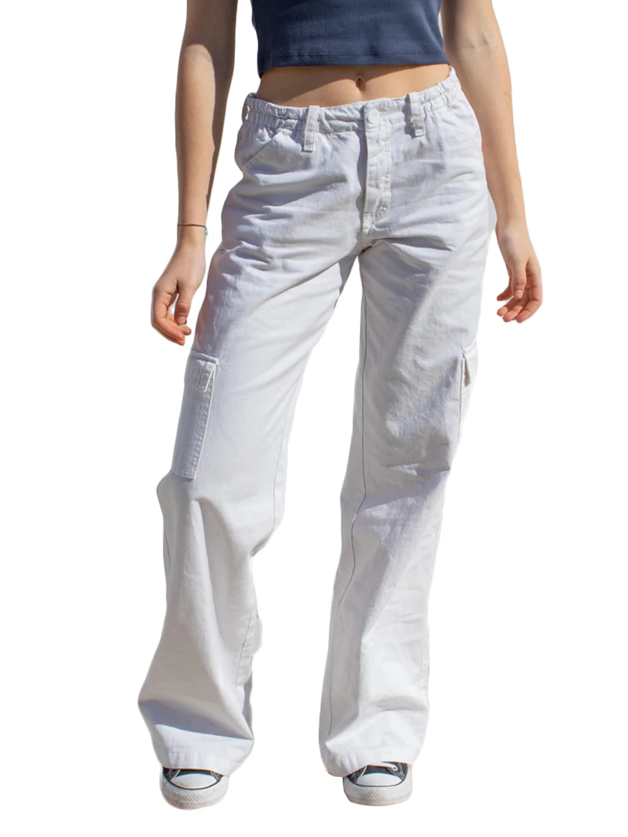 Wide Leg High Waisted Denim Pants for Women Boyfriend Baggy Cargo Low Rise Button Fly Straight Pants Vintage 90s Jeans