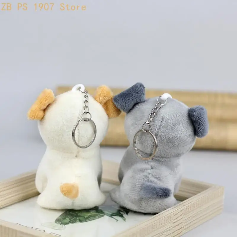 Miniature Pug And German Shepherd Plush Keychain Plush Stuffed Puppy Toy Portable Dog Plush Toy For Children 55KA