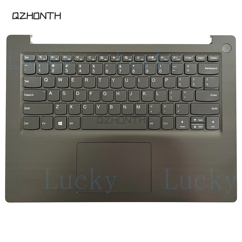 

Подставка для рук (палмрест) с американской клавиатурой серого цвета для Lenovo Ideapad 3-14IML05 81WA 3-14IIL05 3-14ADA05