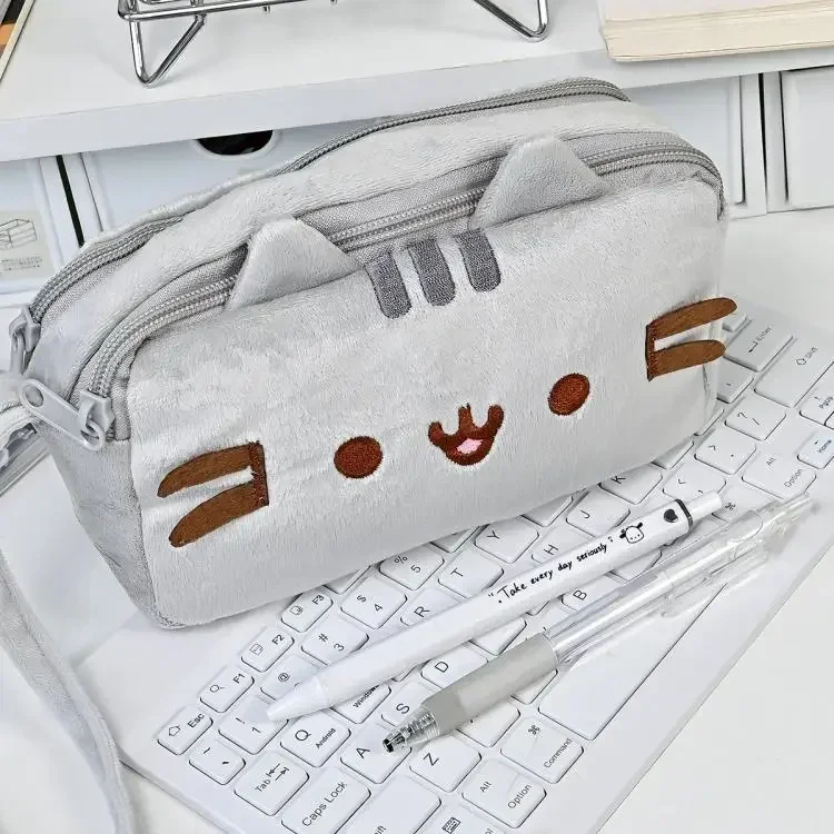 Niedliches Pusheen-Federmäppchen, Cartoon-Motiv Dicker Kater, Große Kapazität, Schüler-Schreibwaren-Aufbewahrungstasche, Mehrzweck-Reise-Kosmetiktasche, Geschenke – Detail 8