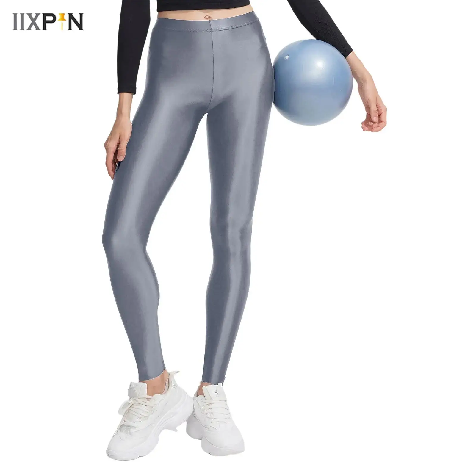 

Sexy Metallic Y2K Pants for Women Fashion Streetwear Pencil Leggings High Waist Leggings Tights Gym Yoga Dance Cycling Sports