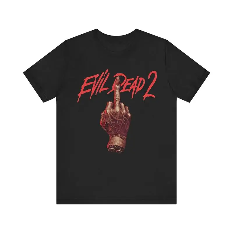 Evil Dead Severed Hand Middle Finger T-Shirt Bella Canvas- Vintage Horror