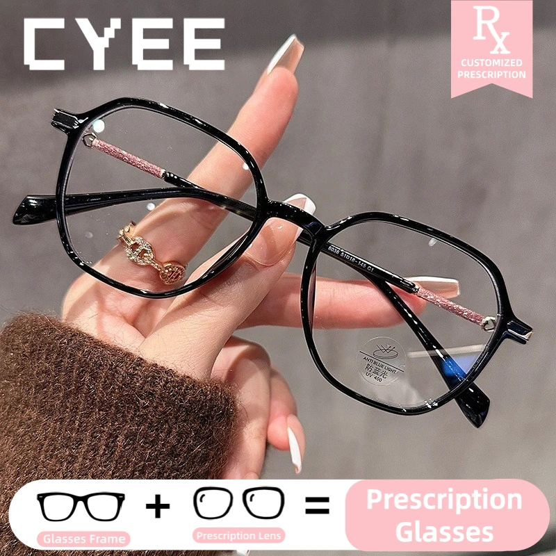 

CYEE Adult Fashionable Style Photochromic Myopia Eyeglasses Progressive Lenses Glasses Women Custom Prescription Optical Eyewear
