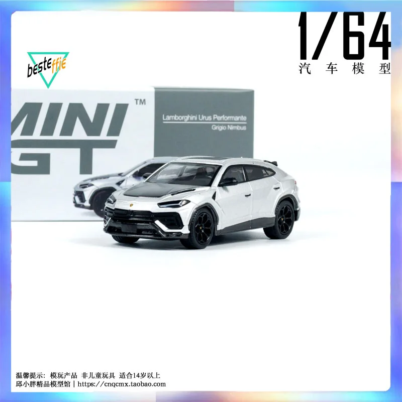 

Модель автомобиля Mini GT 1/64 Lamborghini Urus, имитация модели автомобиля, украшение для комнаты из сплава, модель автомобиля для мальчиков, коллекция, подарок на день рождения