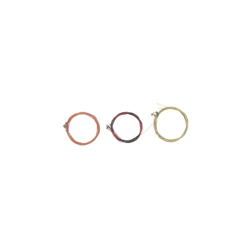 

6 Strings Acoustic Guitar Strings Rainbow Colorful Brass Guitar Steel Strings Red Copper Anti Oxidation Coating