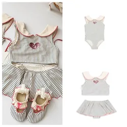 Girl Swimwears Stripe Long Sleeved Swimsuit Bow Baby Girls Swimwear Beach Shorts Kids Vacation Sunscreen Swimsuits
