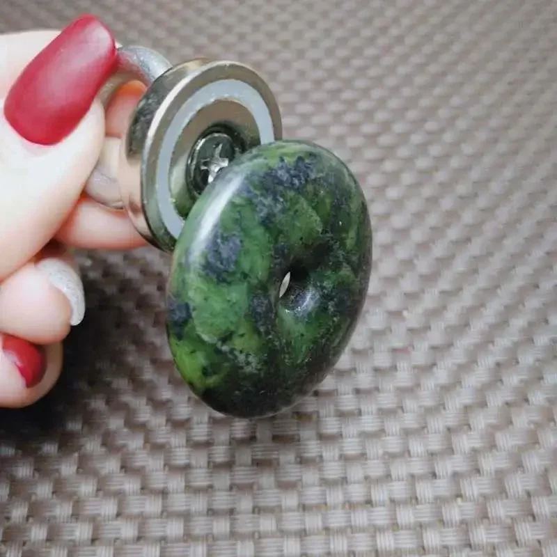 Natural Tibetan Jade Medicine King Shiyu Serpentine Ping 'an Buckle Pendant Necklace Pendant Jewelry for Men and Women