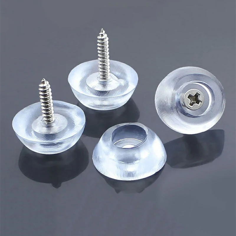 シリコンパッド、透明フットパッド家具ネイル滑り止めパッドソフトラバー凹面ガスケットダイニングチェアパッド17mm 20mm 20個