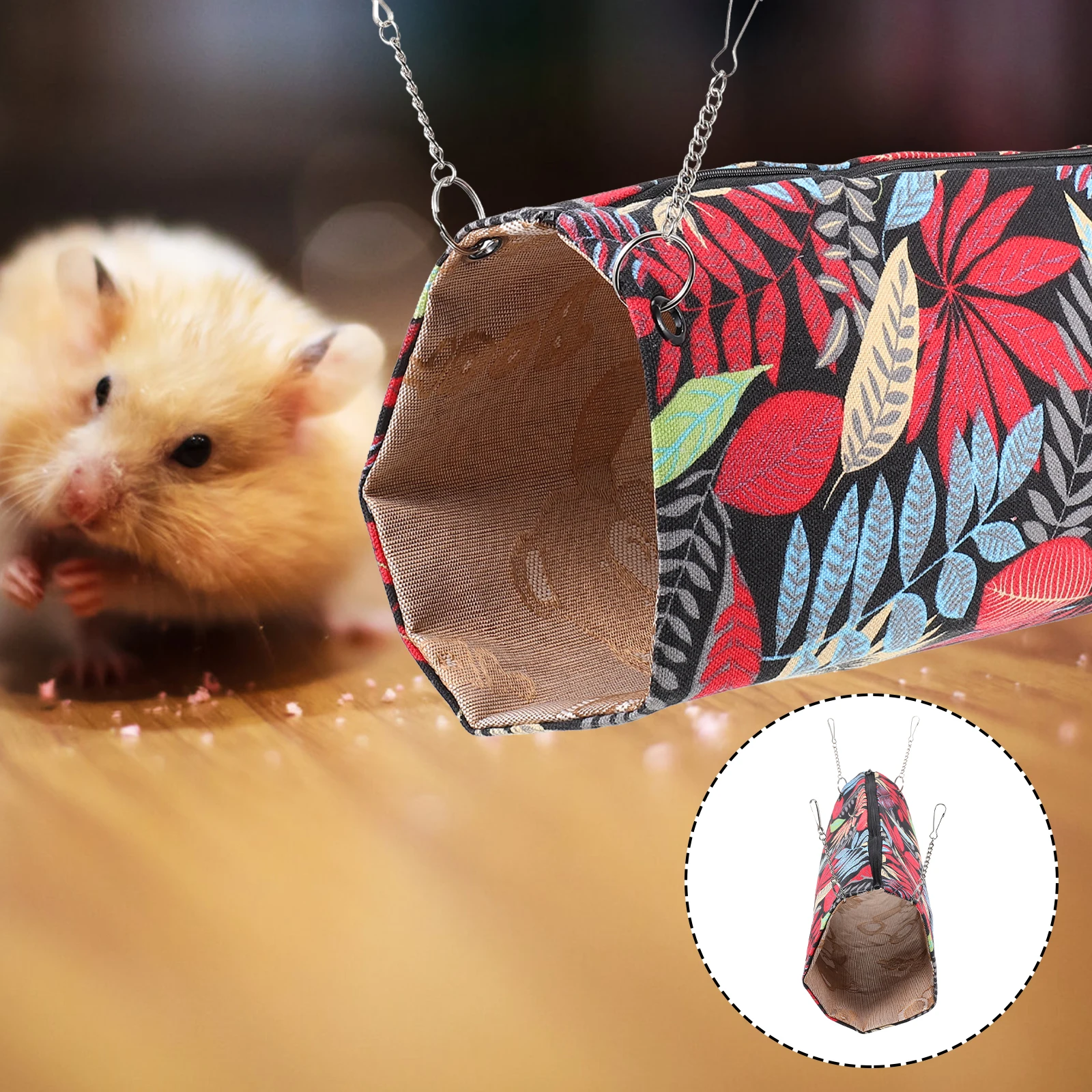 

Canvas Pet Hammock Cooling Tunnel Bedding Rat Hammocks Guinea Pig Hanging Small Animals Ferret Toys Hamster Nest Lightweight