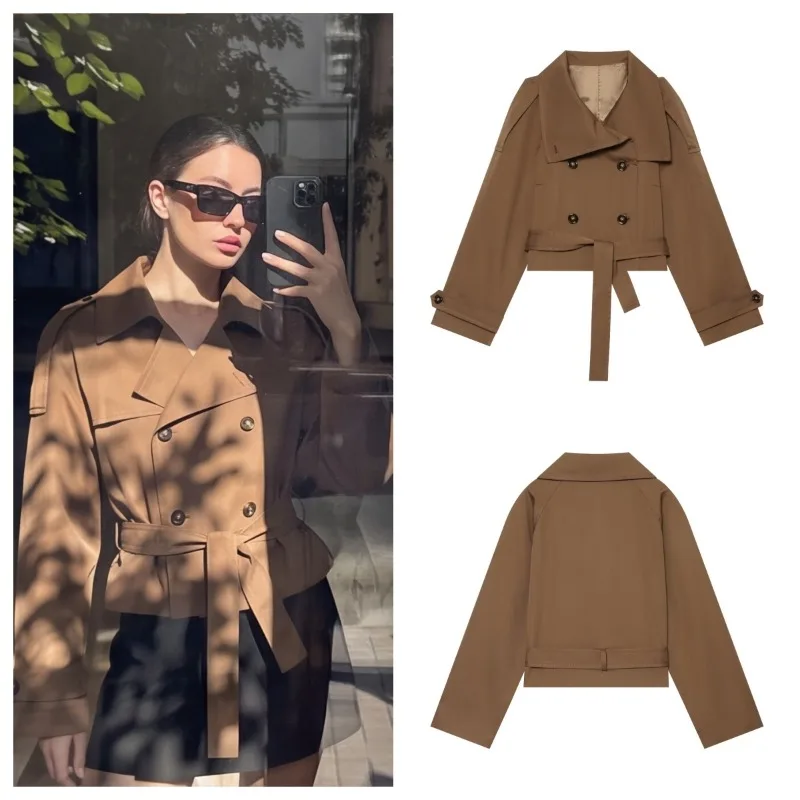 Comfortable To Wear 2026 New Fashion Women S Coat Vintage Elegant Cropped Luxury Lapel Button Harajuku Street Style Date Outfit