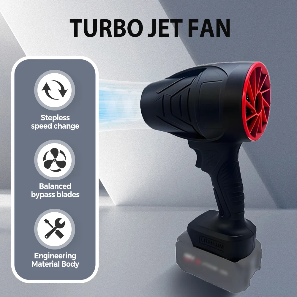 

Turbo Blower Handheld Fan Storm Air Blower Stepless Speed Cleanner Dust Blower Electric Violent Air Gun for Makita 18V Battery