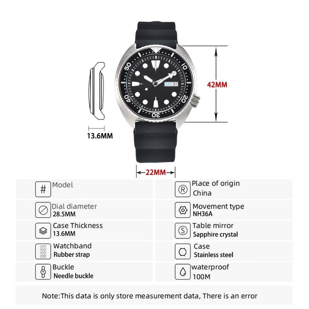 جراب رجالي مقاوم للماء من الفولاذ المقاوم للصدأ ، زجاج ياقوت مضيء ، دعامة يدوية ، شعار مخصص ، ساعة فاخرة ، NH35