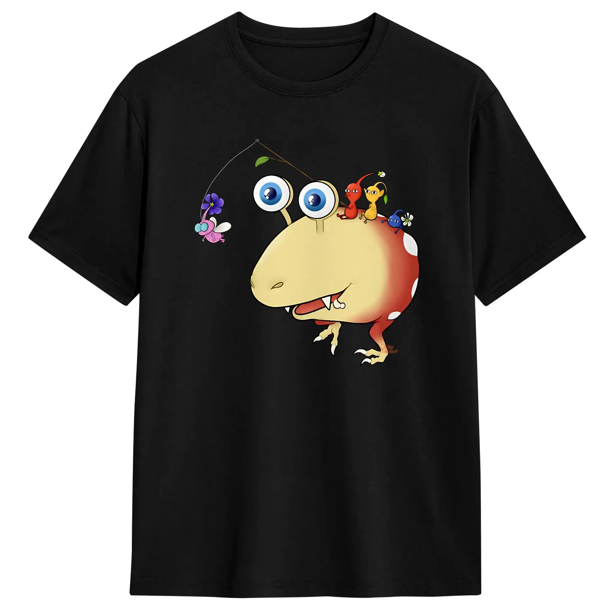 Men's Too Toxic For You T-Shirts Pikmins Cotton Tops Beach Y2K Basic Short-Sleeve T Shirt O Neck Leisure Print Tshirt