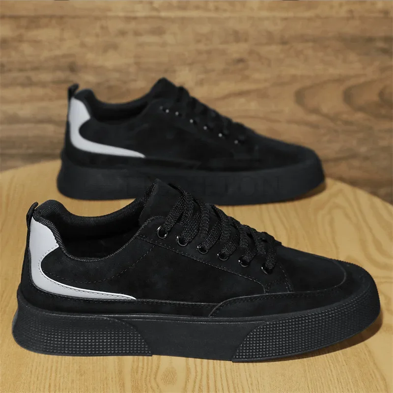 Men Vulcanized Shoes 2024 New Casual Canvas Skateboard Walking Flat Autumn Trend Thick Sole Sports Tennis Masculine Men Shoes