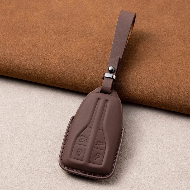 

Luxury Leather Car Key Cover For FAW Hongqi HS5 H5 H9 HS7 H7 L5 HS3 L9 HS9 Shell Case Workmanship Like Silk