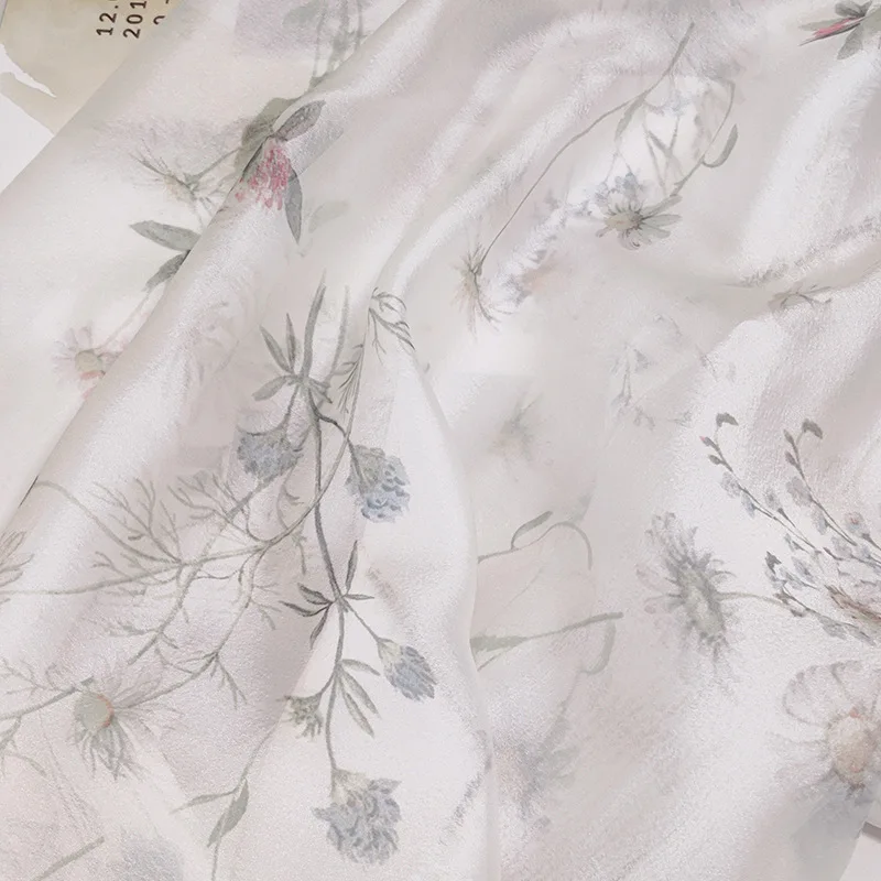 Chiffon Printing Fabric Spring/Summer Dress Fabric Chiffon Breeze Yarn Printed Fabric for Sewing