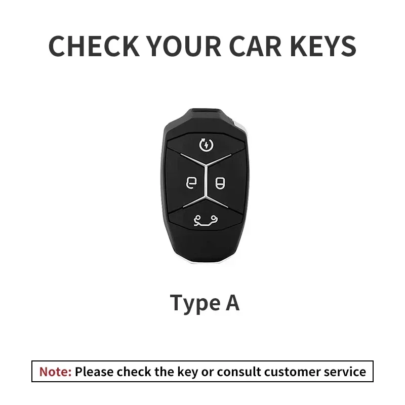 Leather Car Remote Key Case Cover Shell Protector Fob Keyless for LYNK&CO Lynk Co 01 02 03 05 06 01 Keychain Accessories