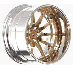 18 Inch 5 Hole Car Rims chrome gold concave deep dish 5 split spoke Forged wheels