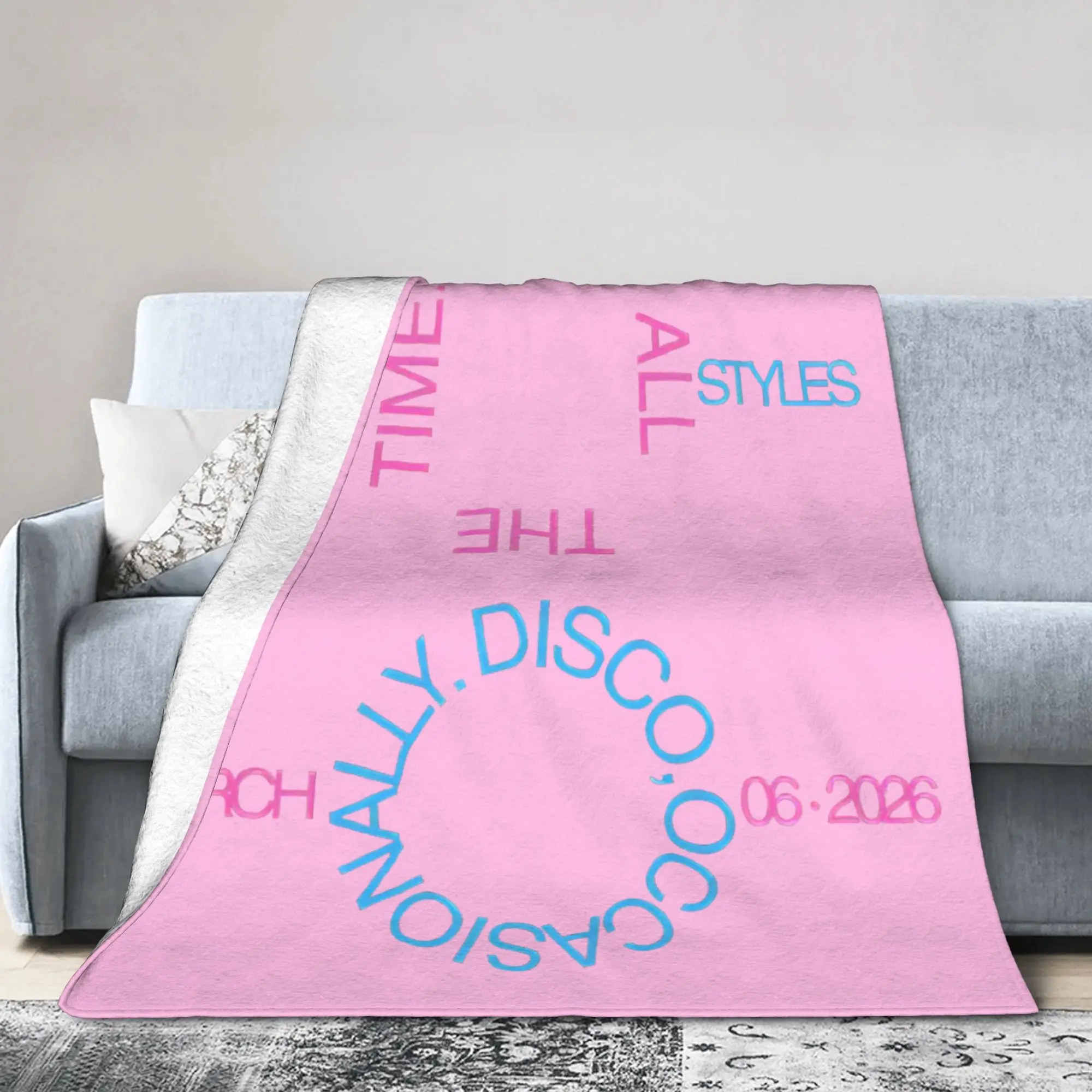 Kiss All The Time Disco Tour Blankets Fleece Air Conditioning Harrys Music Styles Multi-function Throw Blankets Plush Thin Quilt