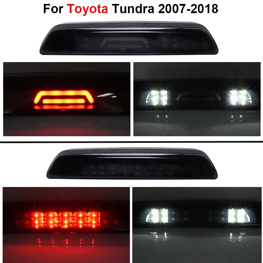 For Toyota Tundra 2007-2018 Third 3rd Tail Brake Light Reverse Cargo Lamp High Mount Pickup Taillight Stop Rear Lamp Accessories