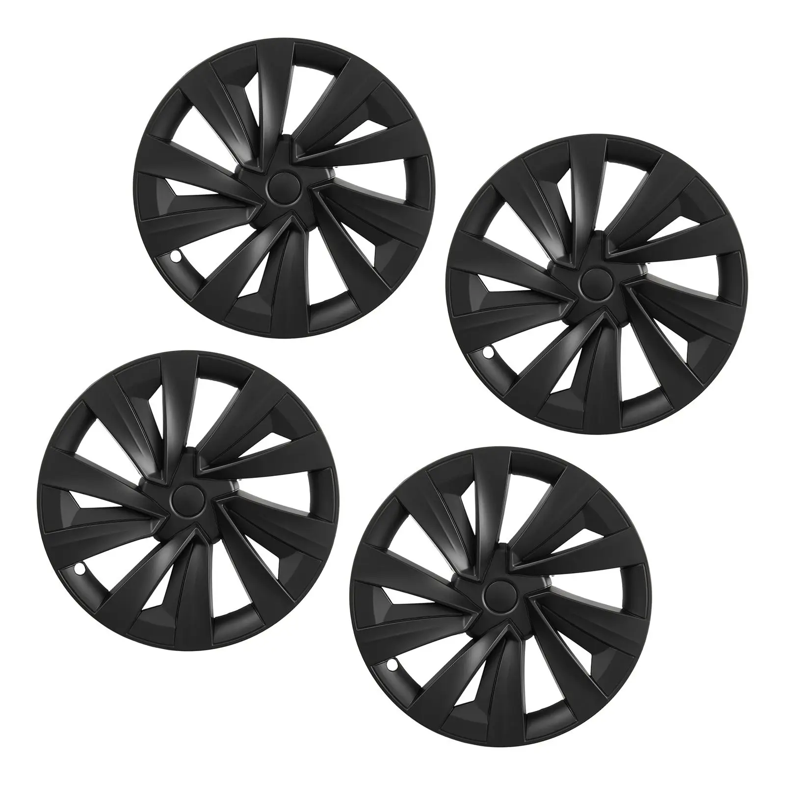 

Hubcaps Wheel Covers for 2025 Tesla Model Y, 19 Inch Set of 4 Wheel Rim Cover Hubcaps OEM Style Replacement, R19 Size Snap On Car Hub Caps, Premium Sturdy 10-Spoke ABS Tire Rim Caps, Matte Black