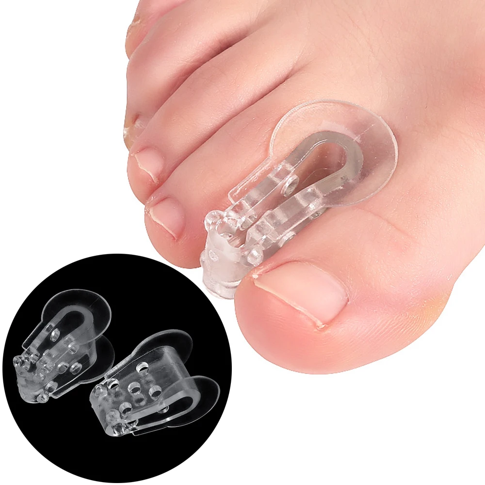 

2pcs=1pair Toe Separator Clip Pads Splitter Thumb Hallux Valgus Bunion Protector Corrector Separators Big Foot Bone Care Tools