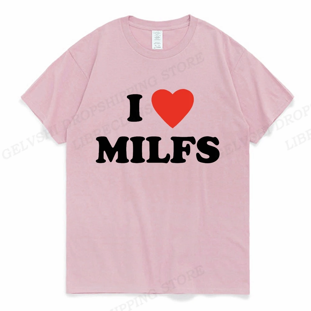 ICH Liebe MILFS T Hemd Männer Mode T-shirts Baumwolle T-shirt Kinder Hip Hop Tops Tees Frauen Tops Sommer Camisetas Unisex tops Junge 2023