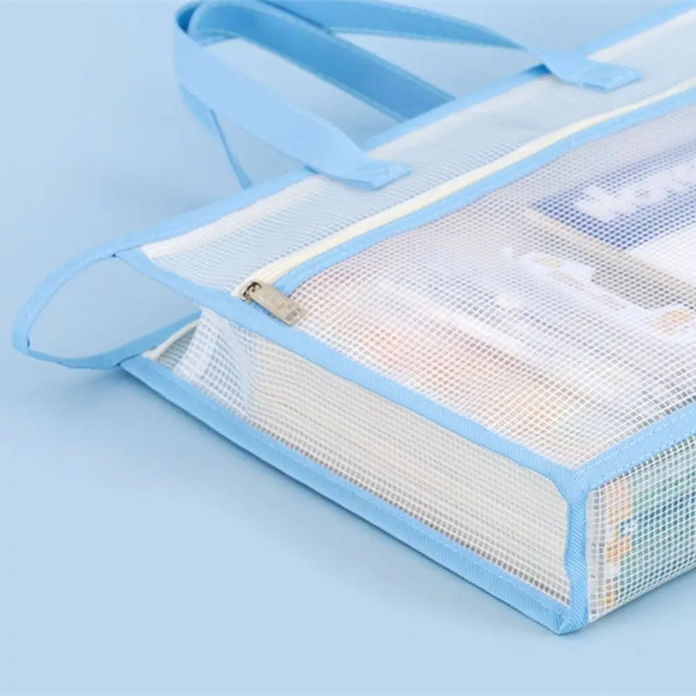 Clear A3/A4 File Storage Bag Multi-layer Waterproof Zipper Pouch Bag Large Capacity with Handle Art Portfolio Case File Holder