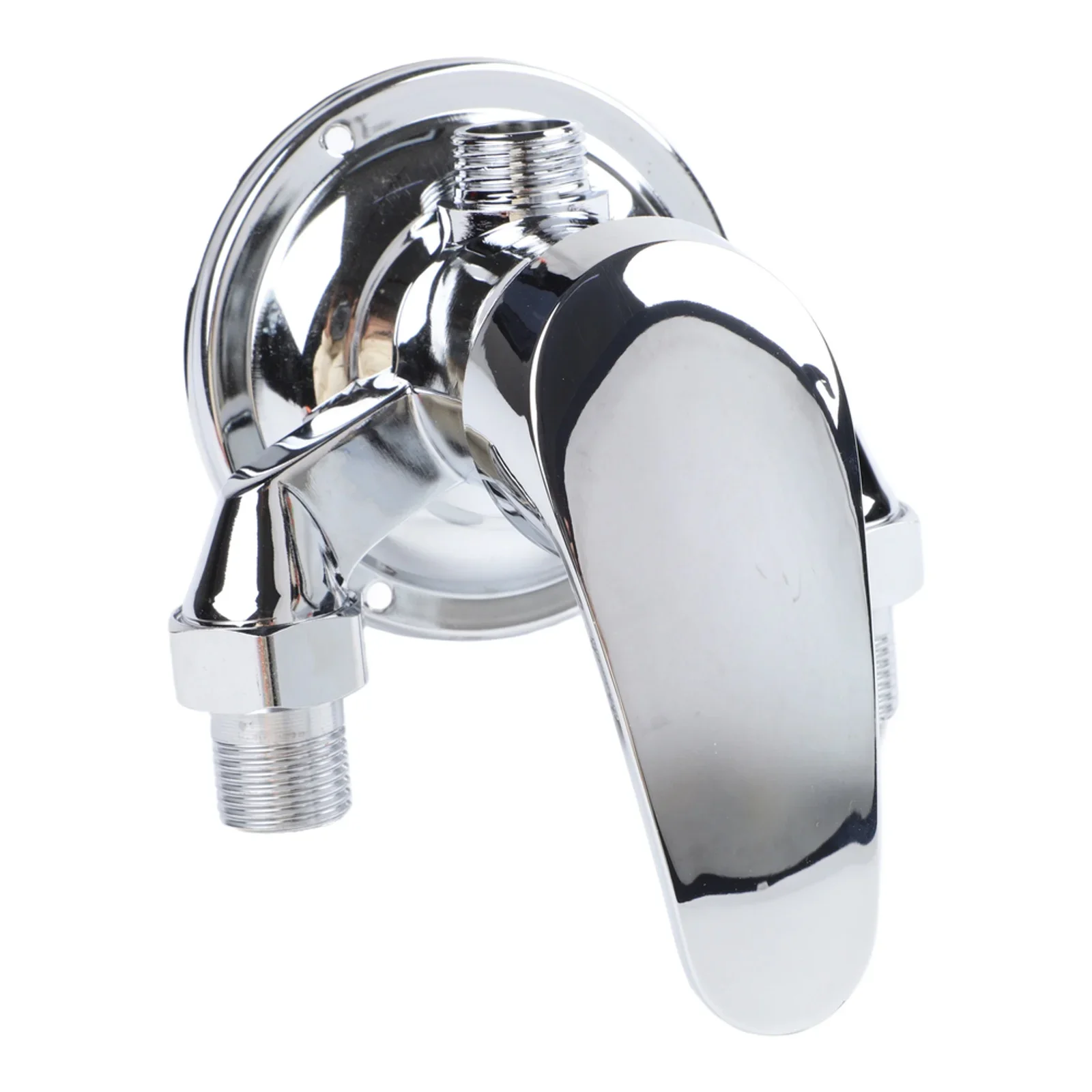 Shower Mixer Tap Deck Mounted in Chrome for Bathroom with Balanced Hot Cold Water Output Suitable for Standard Water Pressure