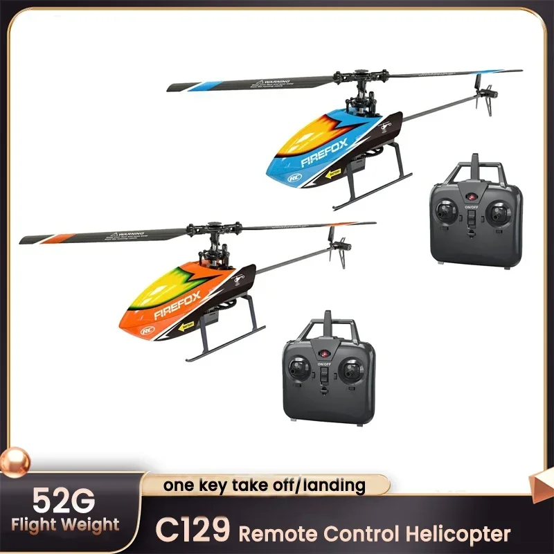 C129 4CH singolo Propelleron Flybarless 2.4Ghz RC elicottero pressione dell\'aria altitudine costante giocattolo per bambini RC Aircraft