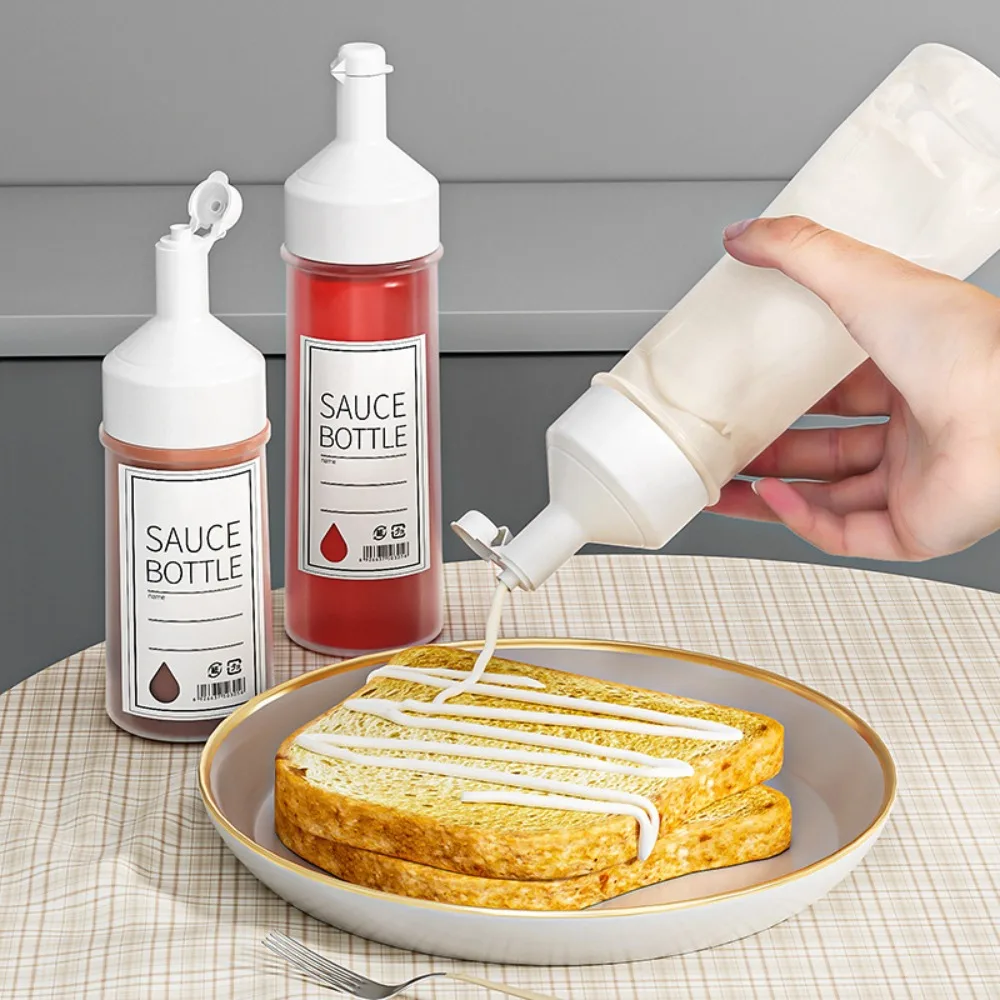 

Condiment Squeeze Bottles 250/350/450ml Ketchup Mustard Salad Sauce Dispenser with On Cap Lids Olive Oil Bottle Kitchen Gadget